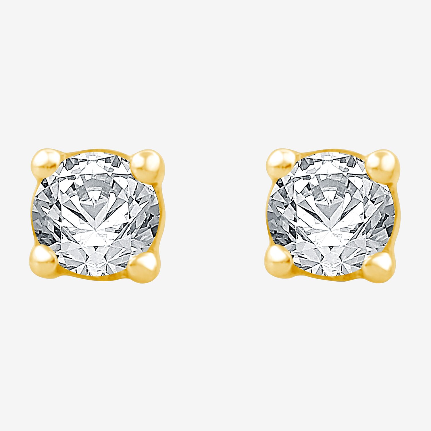 3/8 CT. T.W. Natural White Diamond 10K or 14K Gold Stud Earrings