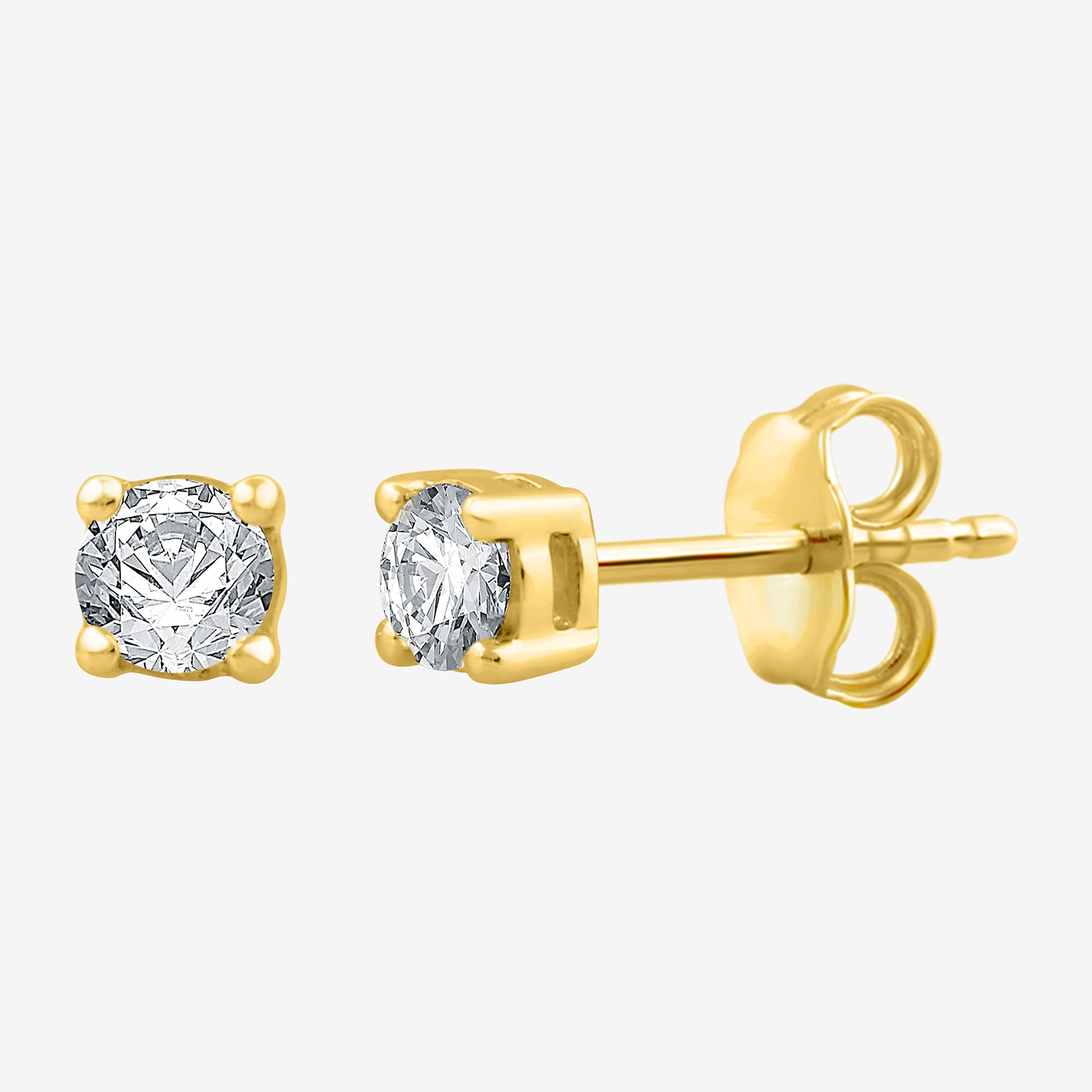 3/8 CT. T.W. Natural White Diamond 10K or 14K Gold Stud Earrings