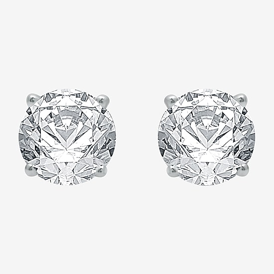 2 CT. T.W. Natural White Diamond 14K Gold 6.3mm Stud Earrings