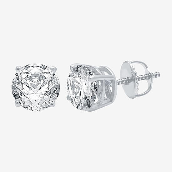 2 CT. T.W. Natural White Diamond 14K Gold 6.3mm Stud Earrings