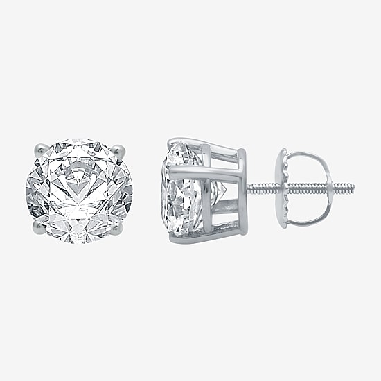 2 CT. T.W. Natural White Diamond 14K Gold 6.3mm Stud Earrings