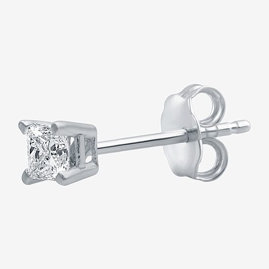 Womens 1/8 CT. Natural White Diamond 10K Gold 2.9mm Single Earring