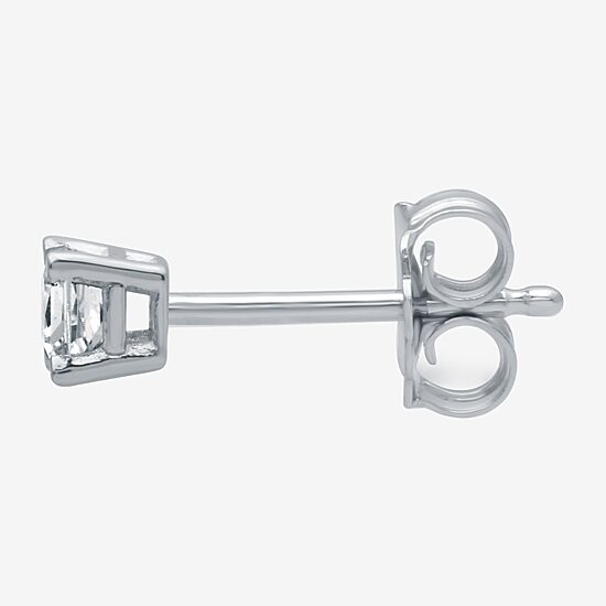 Womens 1/8 CT. Natural White Diamond 10K Gold 2.9mm Single Earring