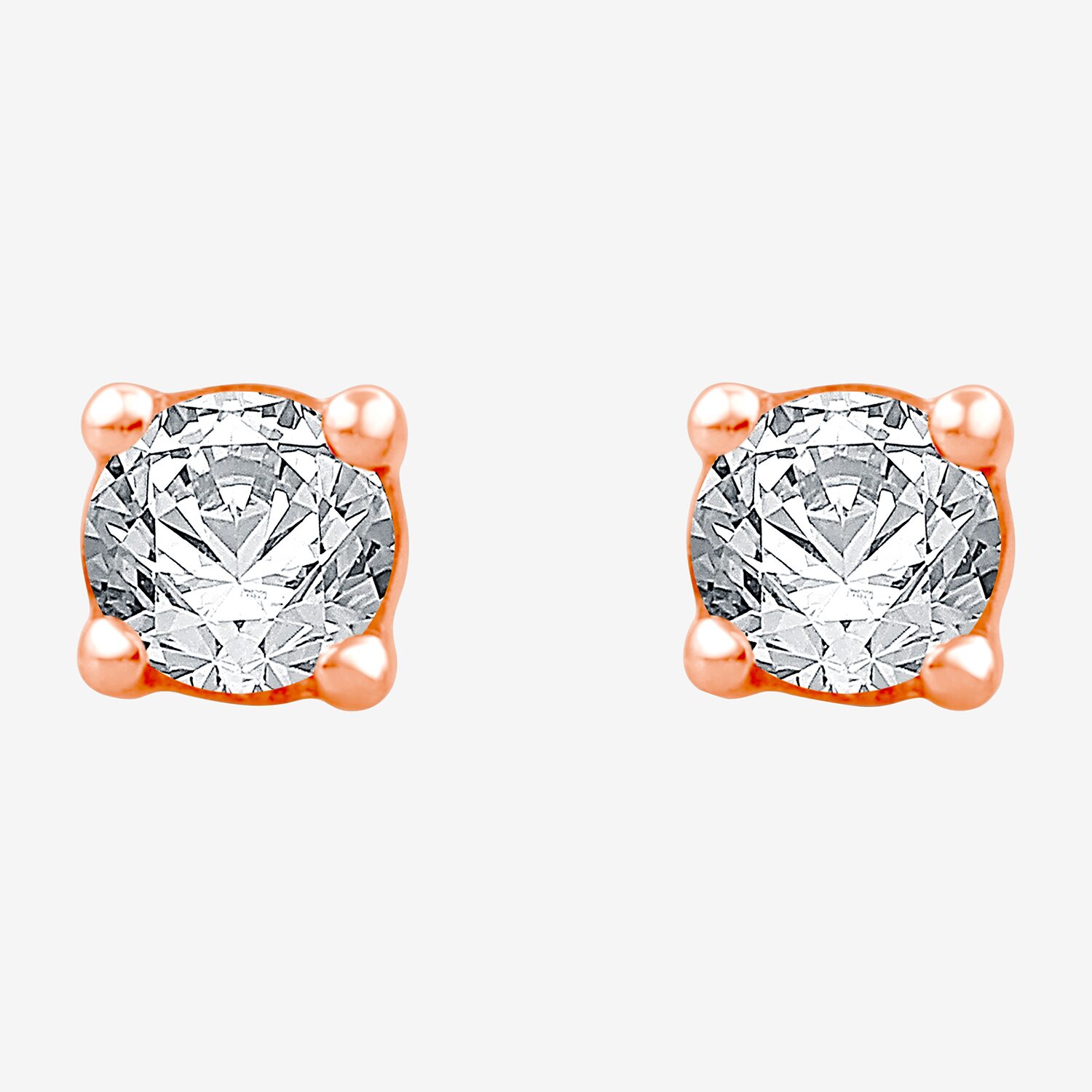 3/8 CT. T.W. Natural White Diamond 10K or 14K Gold Stud Earrings