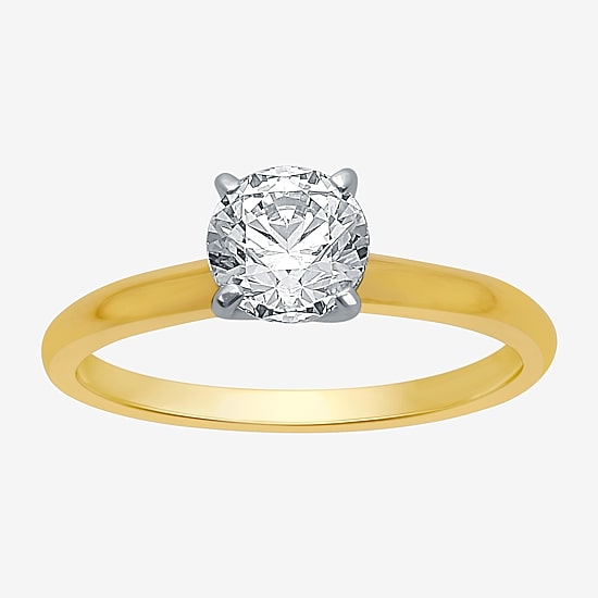 Premier Collection 1 CT. Natural Diamond Round Solitaire Engagement Ring in 14K Gold
