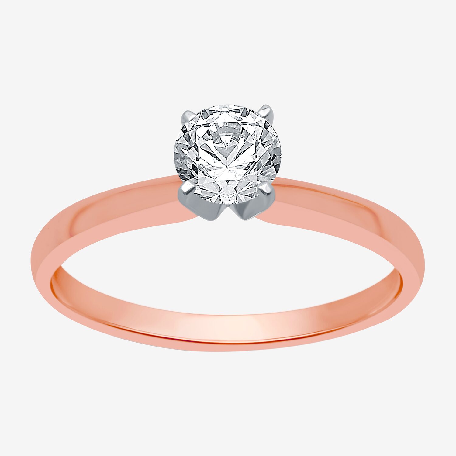 Classic Collection 1/2 CT. Lab-Grown (G / SI1-SI2) Diamond Round Solitaire Engagement Ring 10K or 14K Gold