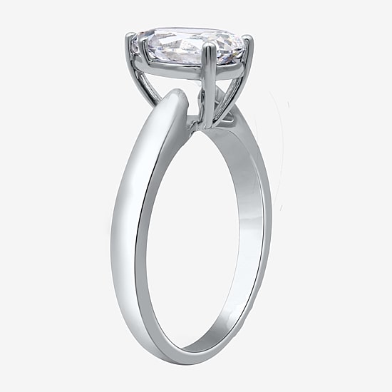 (I / SI2) Womens 2 CT. Lab-Grown White Diamond 14K Gold Pear Solitaire Engagement Ring