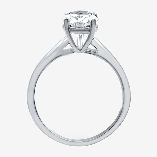 (I / SI2) Womens 2 CT. Lab-Grown White Diamond 14K Gold Pear Solitaire Engagement Ring