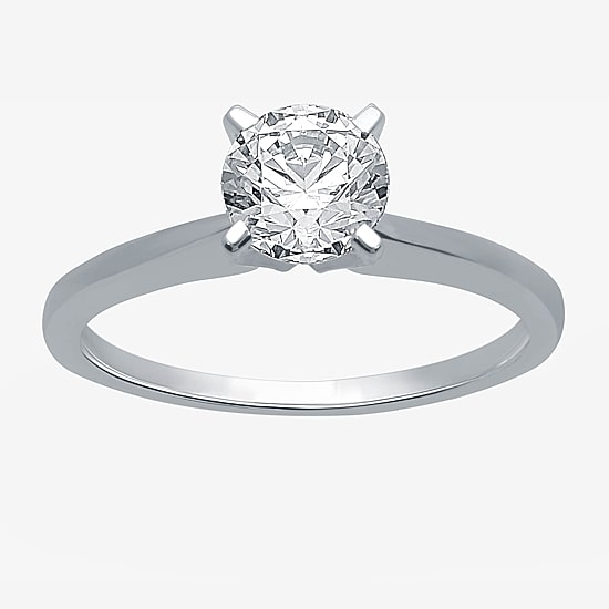 Classic Collection 1 CT. Natural Diamond Round Solitaire Engagement Ring in 10K Gold