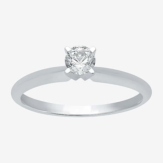Classic Collection 1/4 CT. Natural Diamond Round Solitaire Engagement Ring in 10K  Gold
