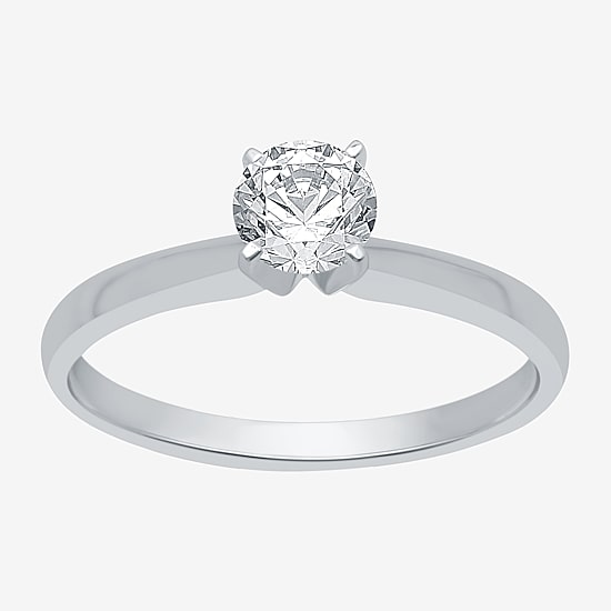 Classic Collection 1/2 CT. Natural Diamond Round Solitaire Engagement Ring in 10K  Gold