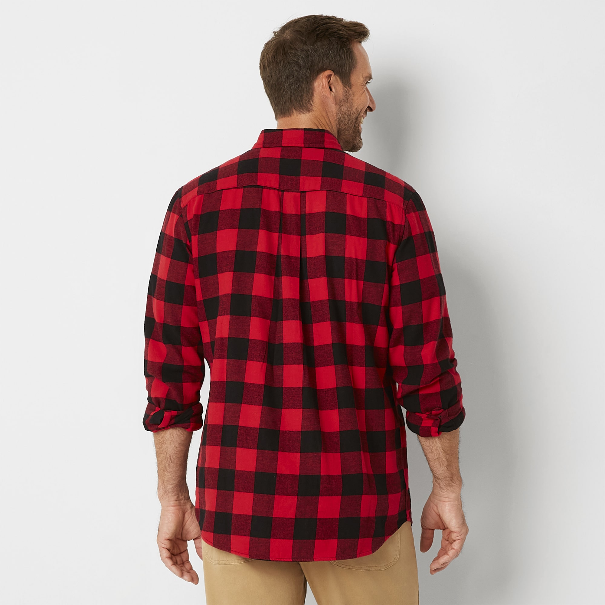 St. John's Bay Mens Long Sleeve Classic Fit Flannel Shirt