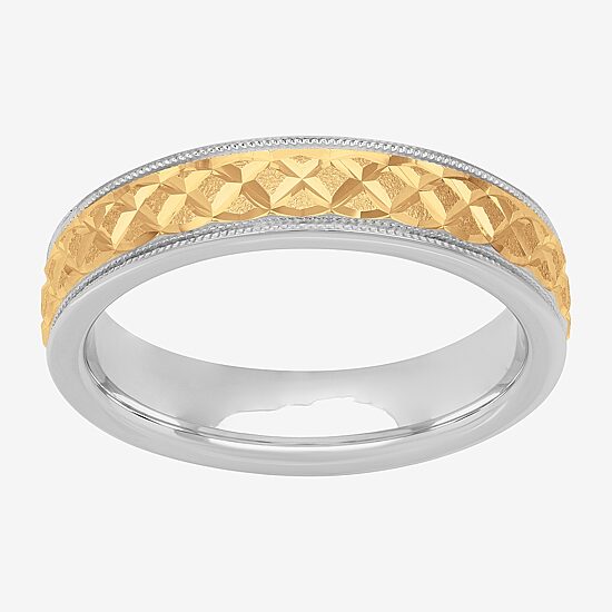 Mens 5MM Sterling Silver Wedding Band