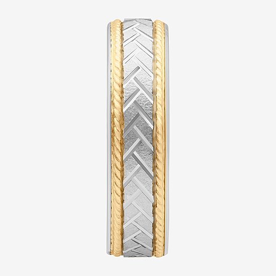 Mens 5MM Sterling Silver Wedding Band