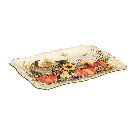 Certified International Harvest Morning Serving Platter