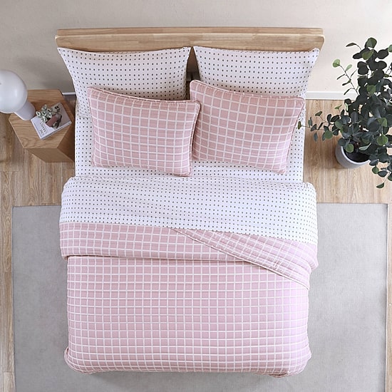 City Scene Grid Quilt Set