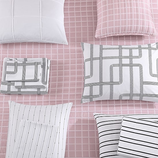 City Scene Grid Quilt Set