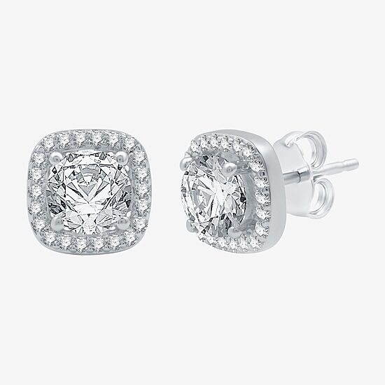 Yes, Please! Womens Lab Created White Sapphire Sterling Silver Cushion 2-pc. Jewelry Set