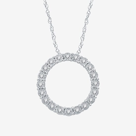 YES, PLEASE! 1/10 CT.T.W. Natural Diamond Sterling Silver Pendant Necklace
