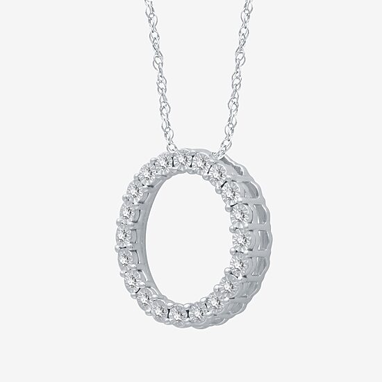 YES, PLEASE! 1/10 CT.T.W. Natural Diamond Sterling Silver Pendant Necklace