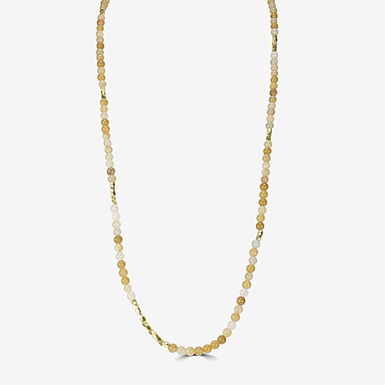 Silver Reflections Convertible Genuine Stone Beaded Necklace Womens Black 14K Gold Over Brass Wrap Bracelet
