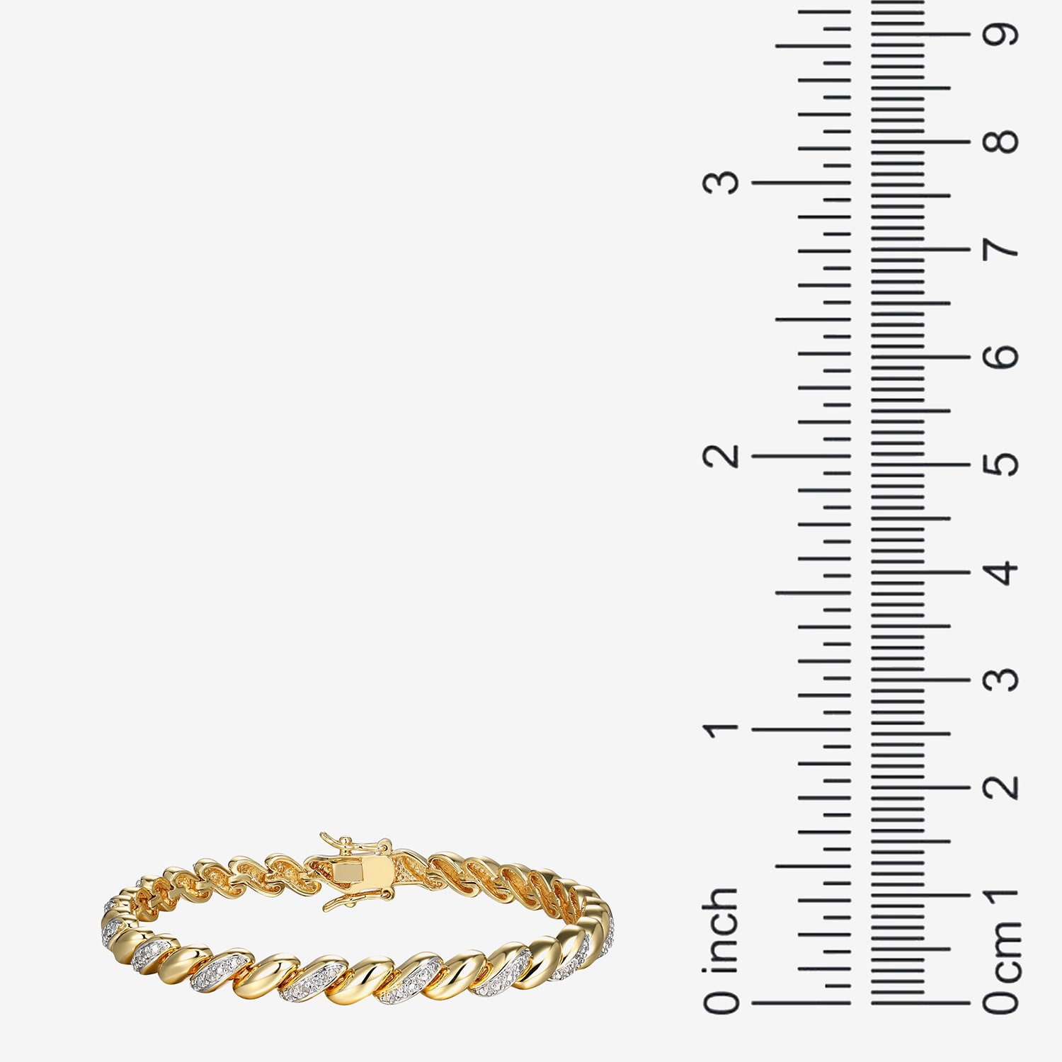 Sparkle Allure Womens Natural Diamond Accent 7.25 Inch Tennis Bracelet