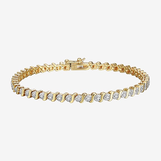 Sparkle Allure Womens Natural Diamond Accent 7.25 Inch Tennis Bracelet