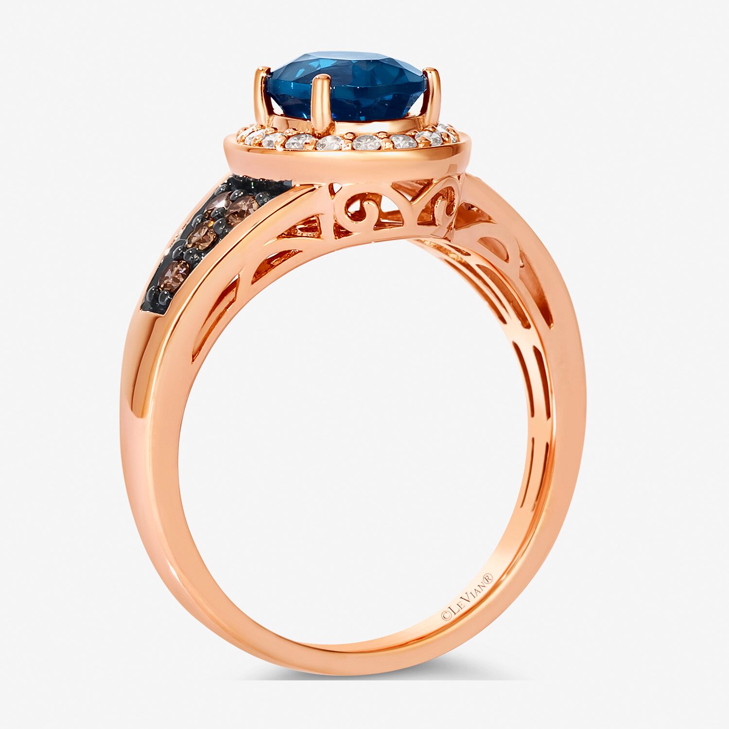 Le Vian® Ring featuring 5/8 CT. Neopolitan Opal™ 1/5 Chocolate Diamonds® 1/6 Nude Diamonds™ set 14K Honey Gold™