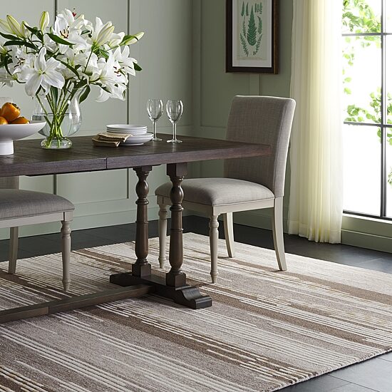 Martha Stewart Edna Stripe Hand Tufted 6' X 6' Indoor Square Area Rug