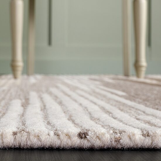Martha Stewart Edna Stripe Hand Tufted 6' X 6' Indoor Square Area Rug