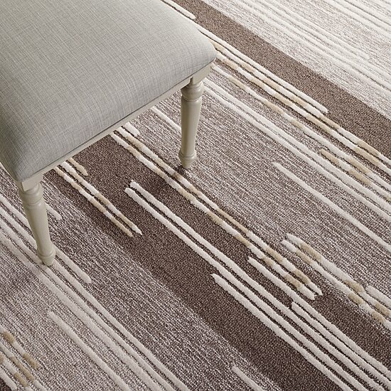 Martha Stewart Edna Stripe Hand Tufted 6' X 6' Indoor Square Area Rug