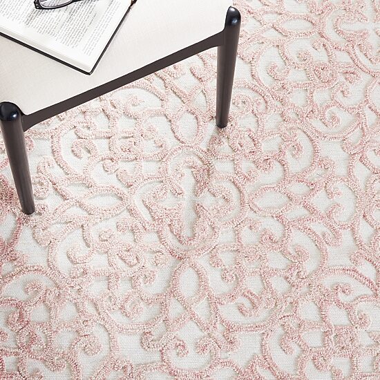 Martha Stewart Jada Floral Hand Tufted Washable 6' X 6' Indoor Round Area Rug