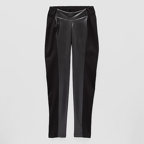 Jamey Perry x JCPenney Womens Adaptive Faux Leather Ponte Pant