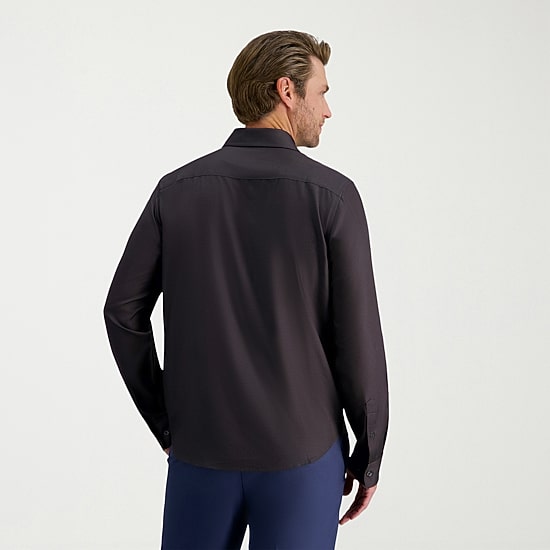 Haggar Performance Mens Long Sleeve Regular Fit Button-Down Shirt