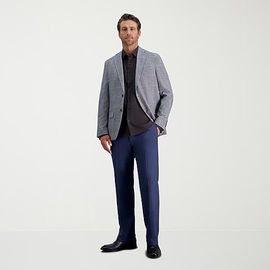 Haggar Performance Mens Long Sleeve Regular Fit Button-Down Shirt