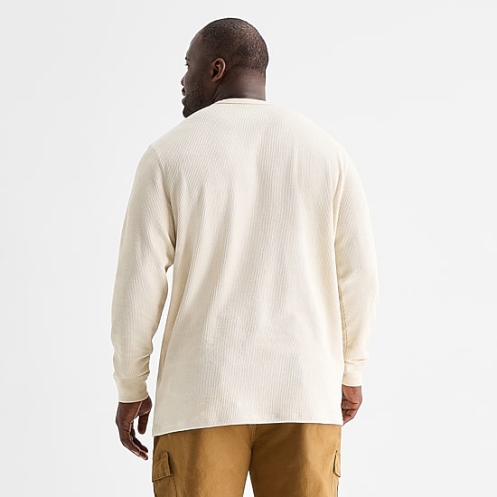 mutual weave Mens Crew Neck Long Sleeve Regular Fit Big and Tall Thermal Top