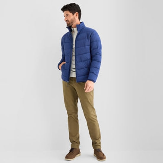 St. John's Bay Mens Water Resistant Midweight Puffer Jacket