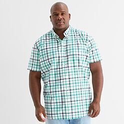 jcpenney short sleeve dress shirts Vintage Men's White Button-Up Shirt Classic design Men's Short Sleeve Slim Fit