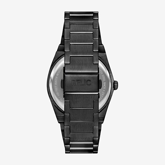 Relic By Fossil Oliver Mens Black Bracelet Watch Zr77341