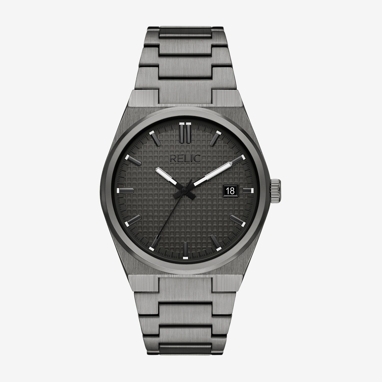 Relic By Fossil Oliver Mens Gray Bracelet Watch Zr77342