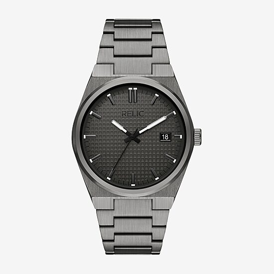 Relic By Fossil Oliver Mens Gray Bracelet Watch Zr77342