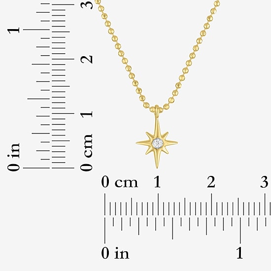 (G-H, Si2-I1) Womens 1/8 CT. T.W. Lab Grown White Diamond Star 2-pc. Pendant Necklace Set