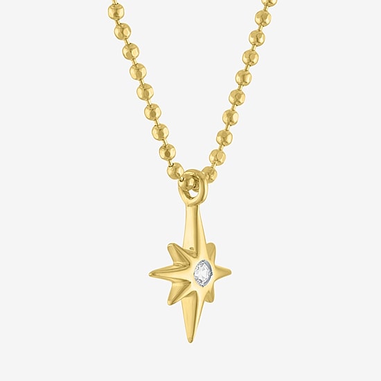 (G-H, Si2-I1) Womens 1/8 CT. T.W. Lab Grown White Diamond Star 2-pc. Pendant Necklace Set