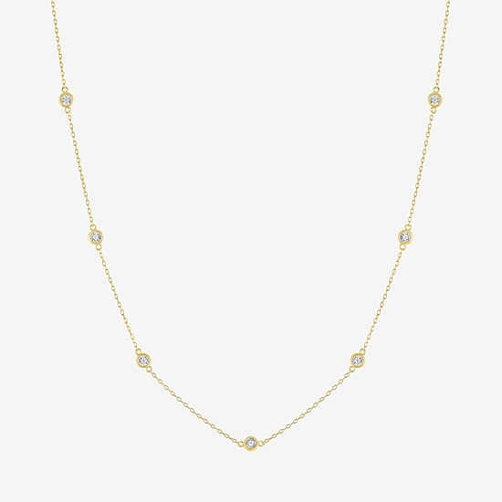 (G-H, Si2-I1) Womens 1/8 CT. T.W. Lab Grown White Diamond Star 2-pc. Pendant Necklace Set