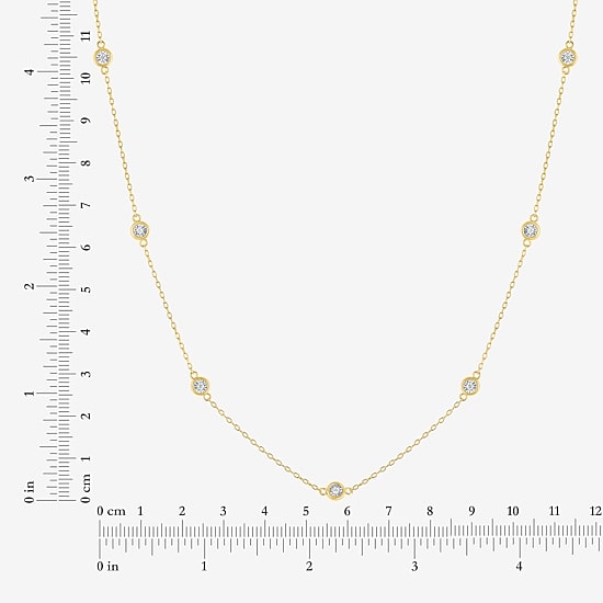 (G-H, Si2-I1) Womens 1/8 CT. T.W. Lab Grown White Diamond Star 2-pc. Pendant Necklace Set