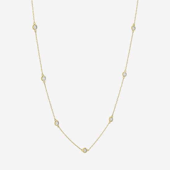 (G-H, Si2-I1) Womens 1/8 CT. T.W. Lab Grown White Diamond Star 2-pc. Pendant Necklace Set