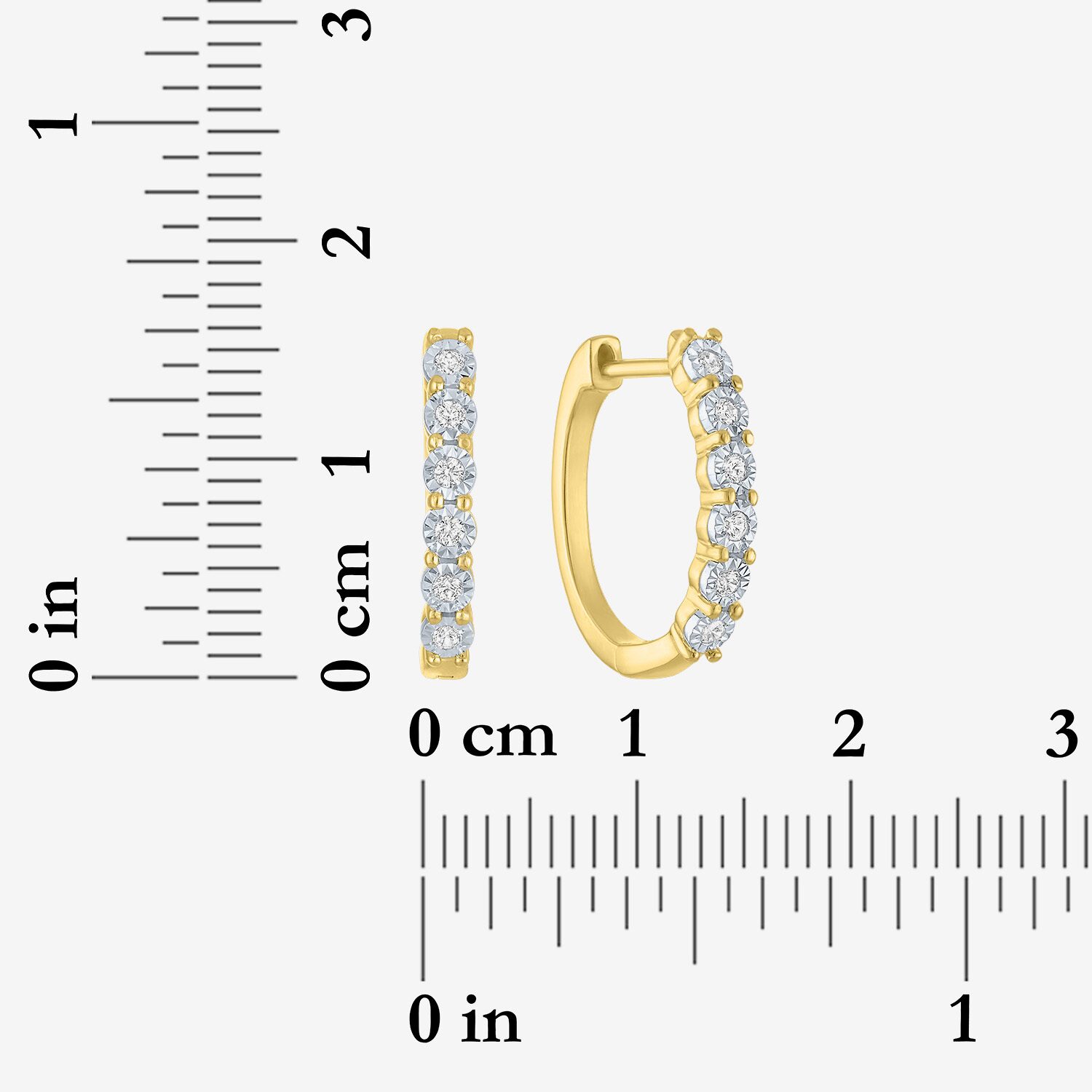 (G-H, Si2-I1) Womens 1/7 CT. T.W. Lab Grown White Diamond 14K Gold Over Silver 2 Pair Earring Set