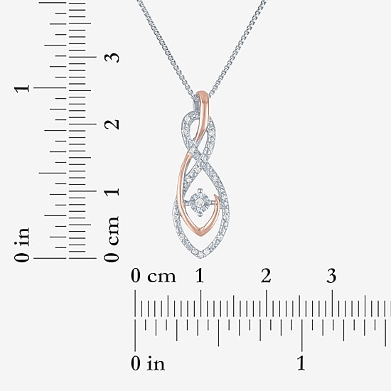 (G-H, Si2-I1) Womens 1/10 CT. T.W. Lab Grown White Diamond 14K Rose Gold Over Silver Jewelry Set