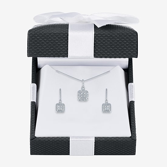 (G-H, Si2-I2) Womens Diamond Accent Lab Grown White Diamond 2-pc. Pendant Necklace Set