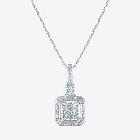 (G-H, Si2-I2) Womens Diamond Accent Lab Grown White Diamond 2-pc. Pendant Necklace Set